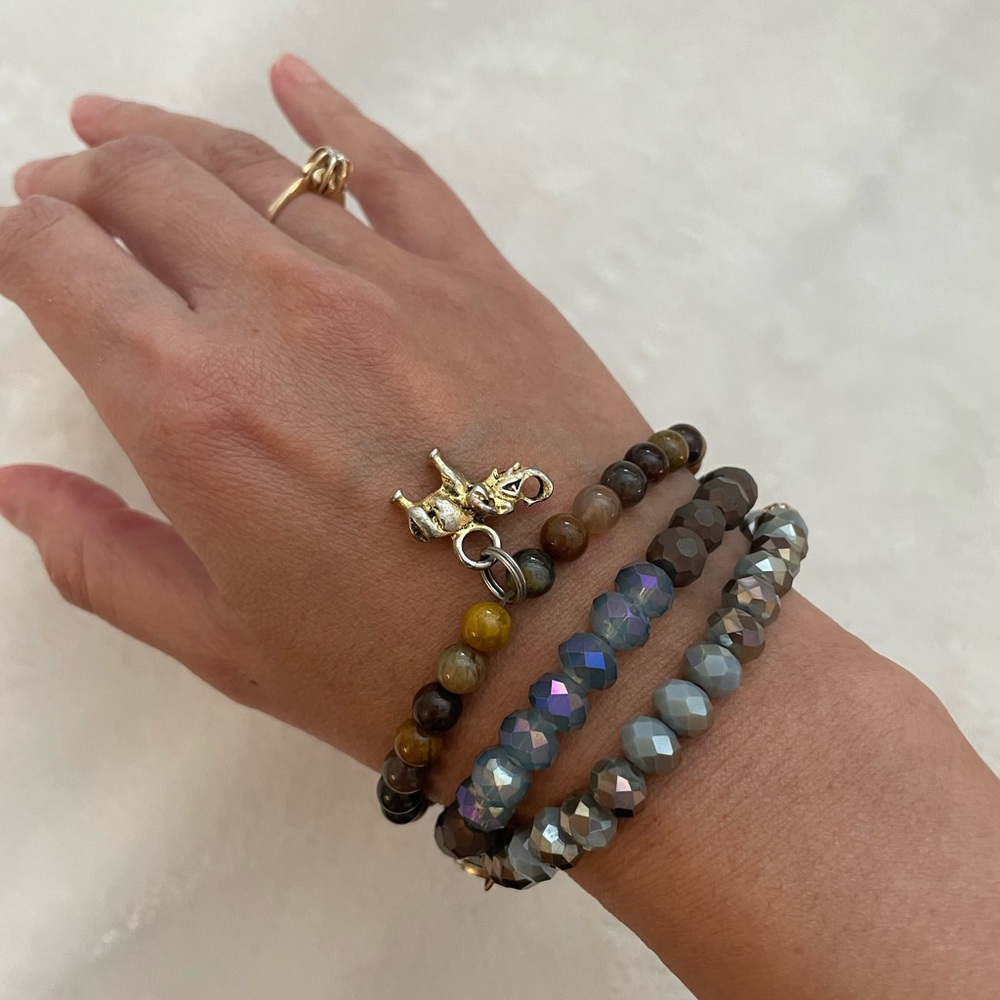 Beaded stretch bracelets